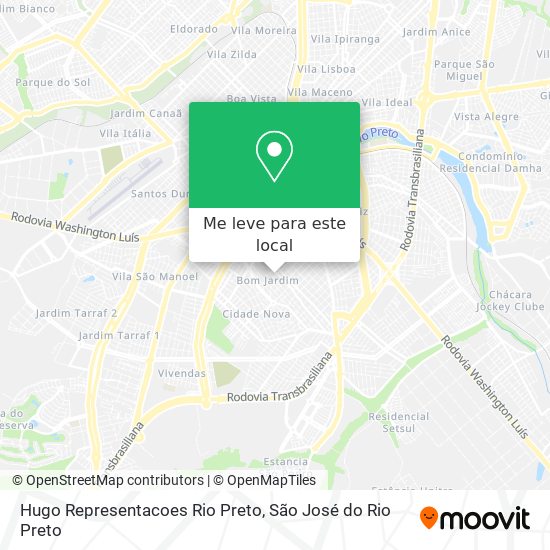 Hugo Representacoes Rio Preto mapa