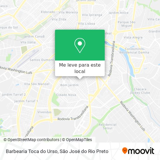 Barbearia Toca do Urso mapa