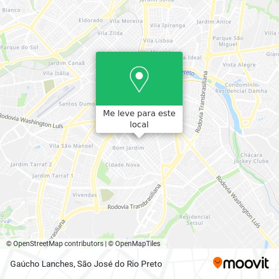 Gaúcho Lanches mapa