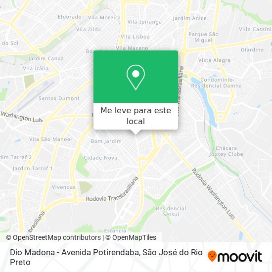 Dio Madona - Avenida Potirendaba mapa
