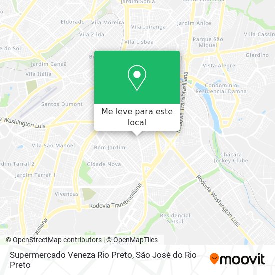 Supermercado Veneza Rio Preto mapa