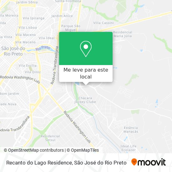 Recanto do Lago Residence mapa