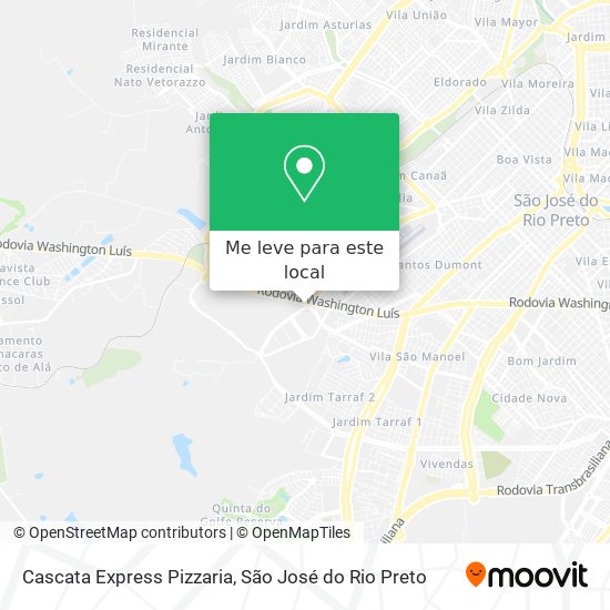 Cascata Express Pizzaria mapa