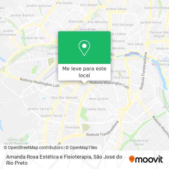 Amanda Rosa Estética e Fisioterapia mapa