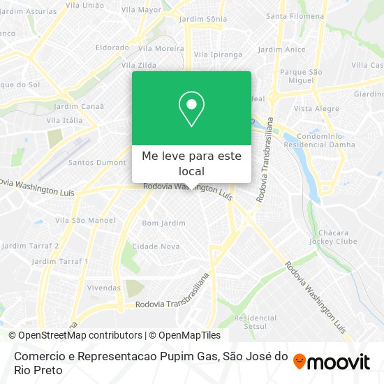 Comercio e Representacao Pupim Gas mapa