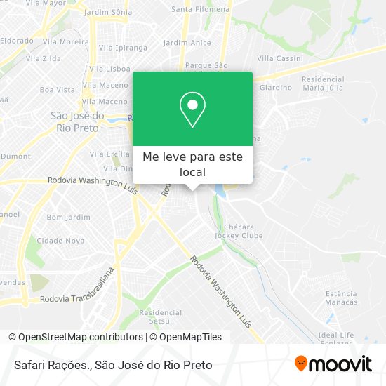 Safari Rações. mapa