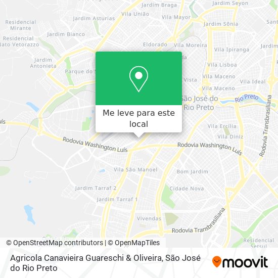 Agricola Canavieira Guareschi & Oliveira mapa
