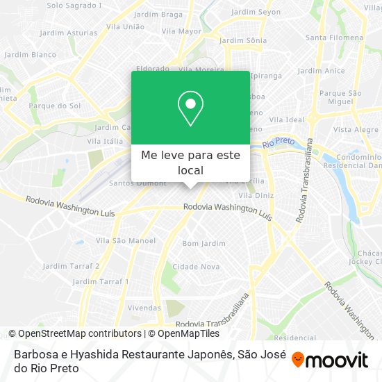 Barbosa e Hyashida Restaurante Japonês mapa