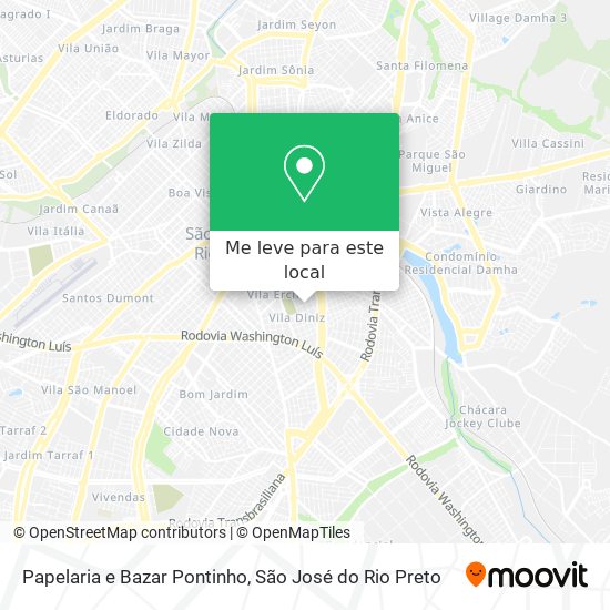 Papelaria e Bazar Pontinho mapa