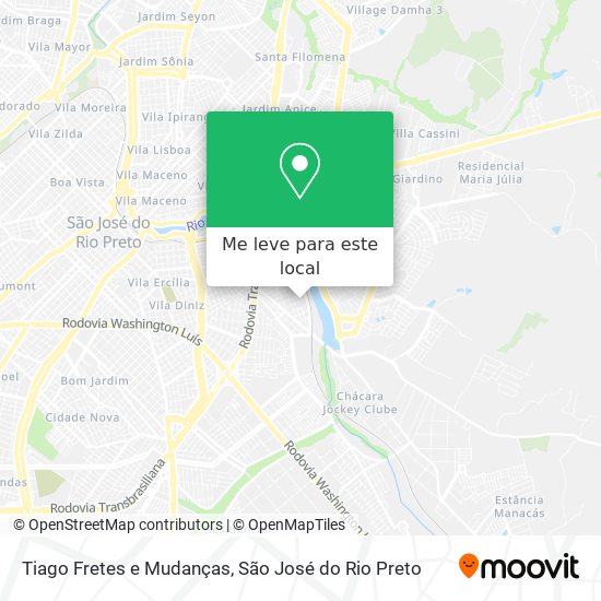 Tiago Fretes e Mudanças mapa