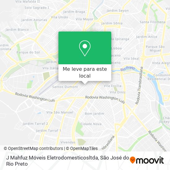 J Mahfuz Móveis Eletrodomesticosltda mapa