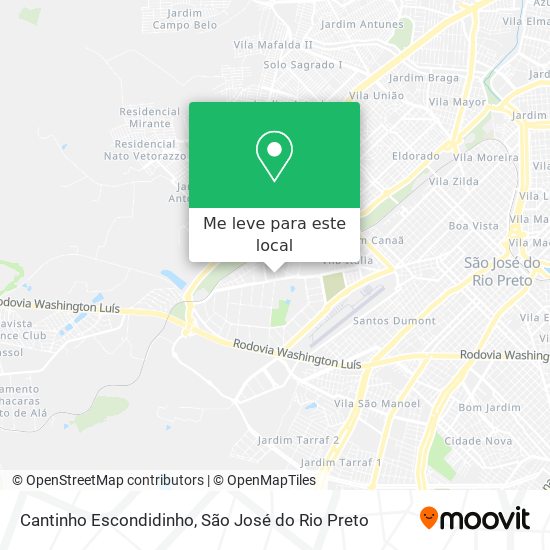 Cantinho Escondidinho mapa