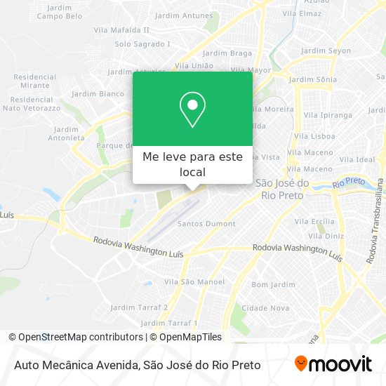 Auto Mecânica Avenida mapa