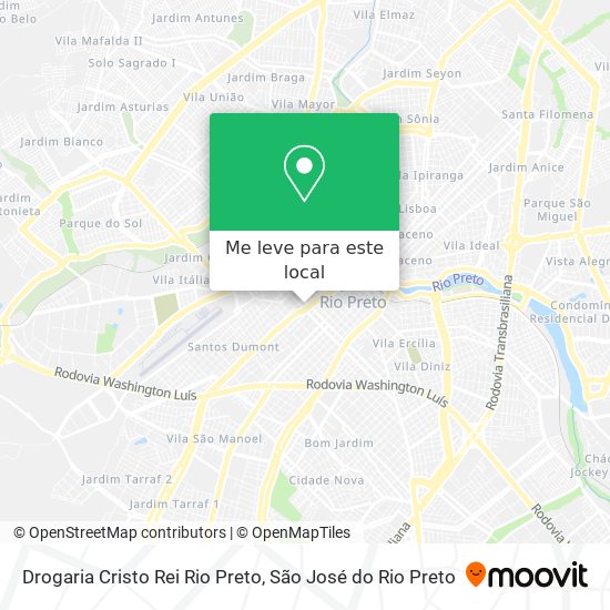 Drogaria Cristo Rei Rio Preto mapa