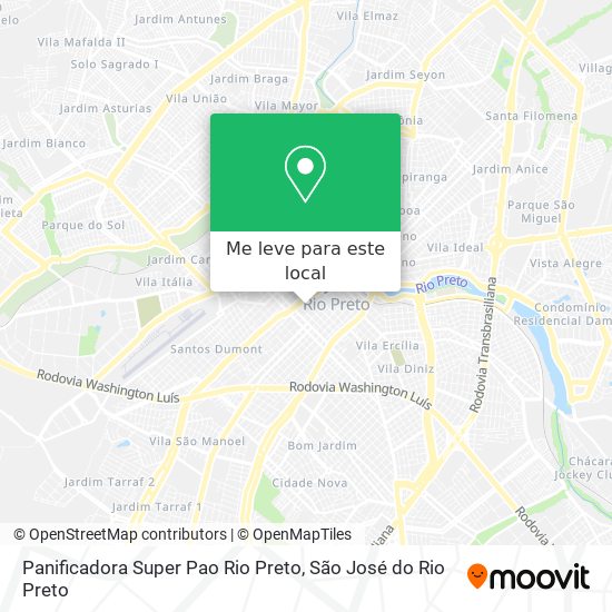 Panificadora Super Pao Rio Preto mapa