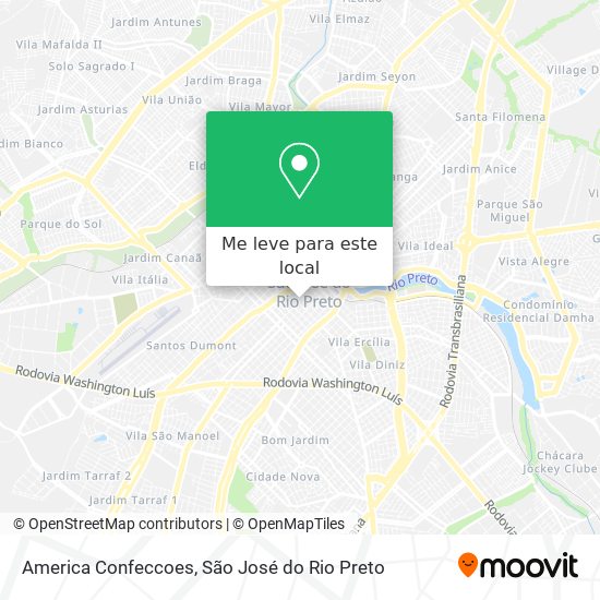 America Confeccoes mapa