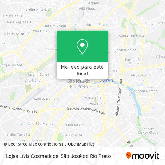 Lojas Lívia Cosméticos mapa