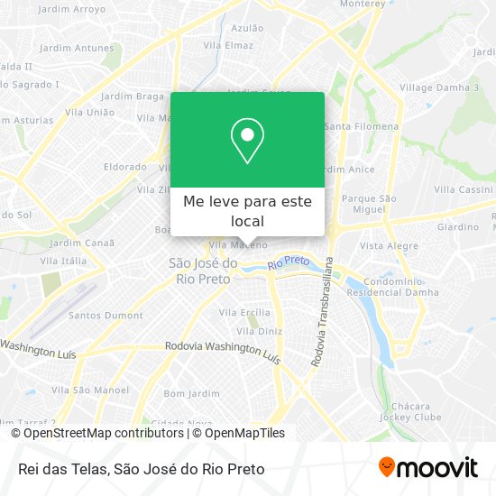 Rei das Telas mapa