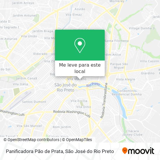 Panificadora Pão de Prata mapa
