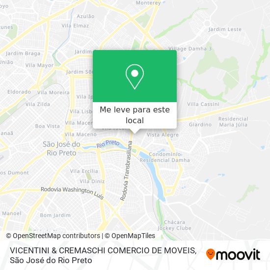 VICENTINI & CREMASCHI COMERCIO DE MOVEIS mapa