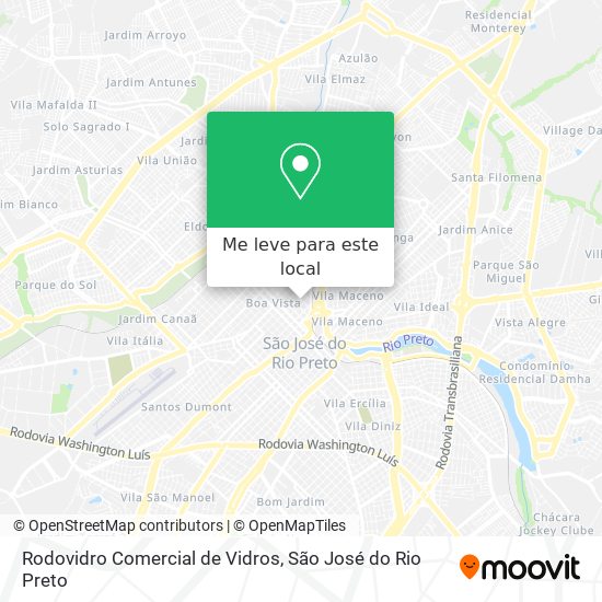 Rodovidro Comercial de Vidros mapa