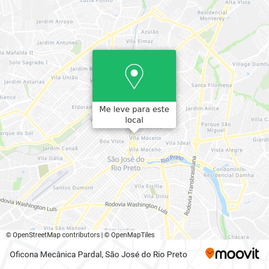 Oficona Mecânica Pardal mapa