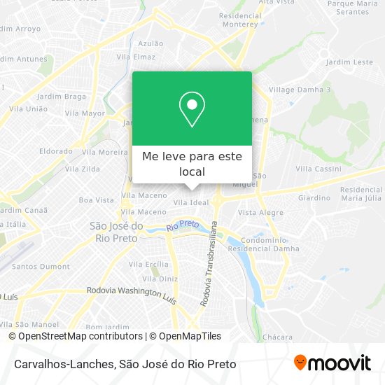 Carvalhos-Lanches mapa