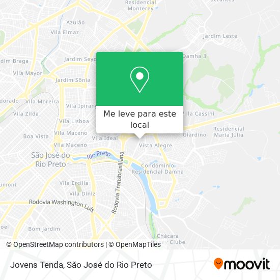 Jovens Tenda mapa