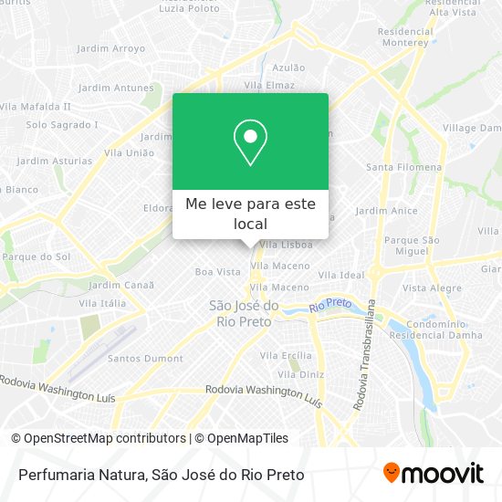 Perfumaria Natura mapa
