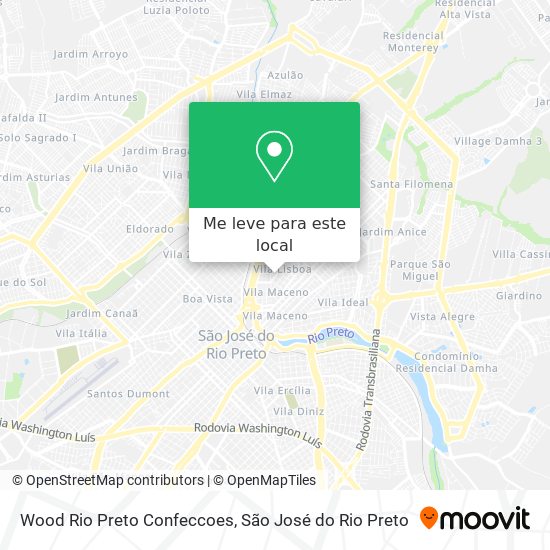 Wood Rio Preto Confeccoes mapa