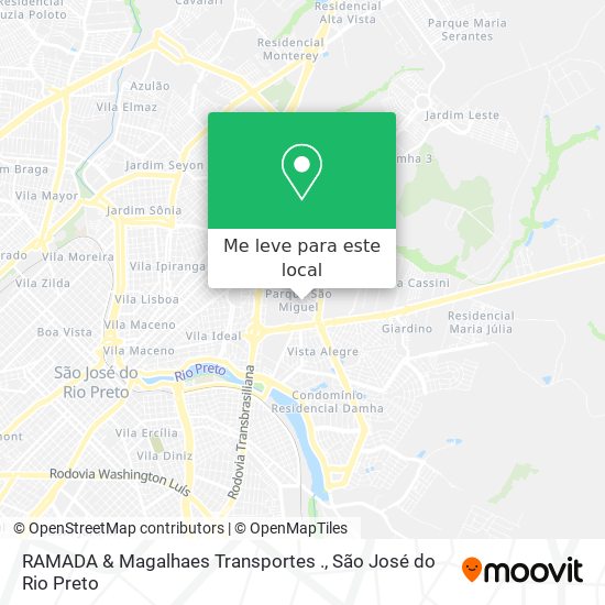 RAMADA & Magalhaes Transportes . mapa