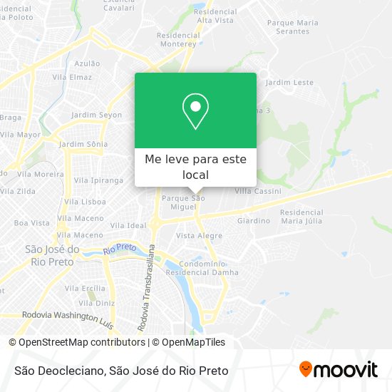 São Deocleciano mapa