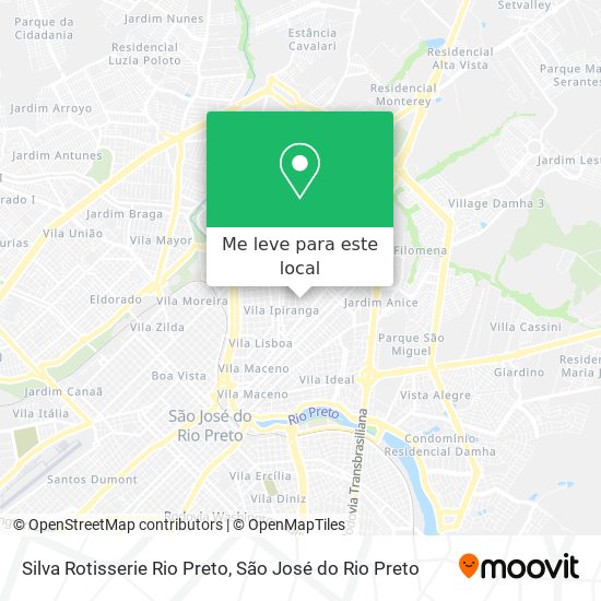Silva Rotisserie Rio Preto mapa
