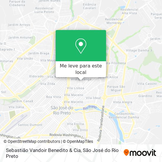 Sebastião Vandoir Benedito & Cia mapa