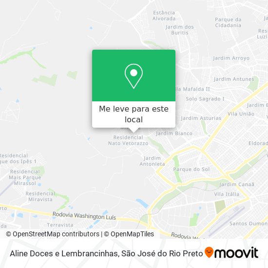 Aline Doces e Lembrancinhas mapa