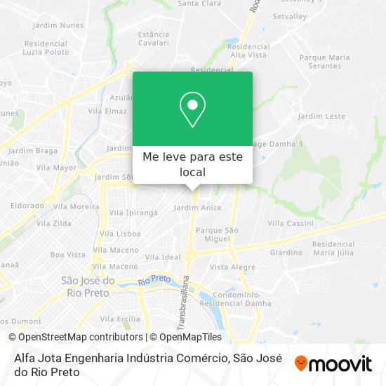 Alfa Jota Engenharia Indústria Comércio mapa