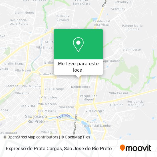 Expresso de Prata Cargas mapa