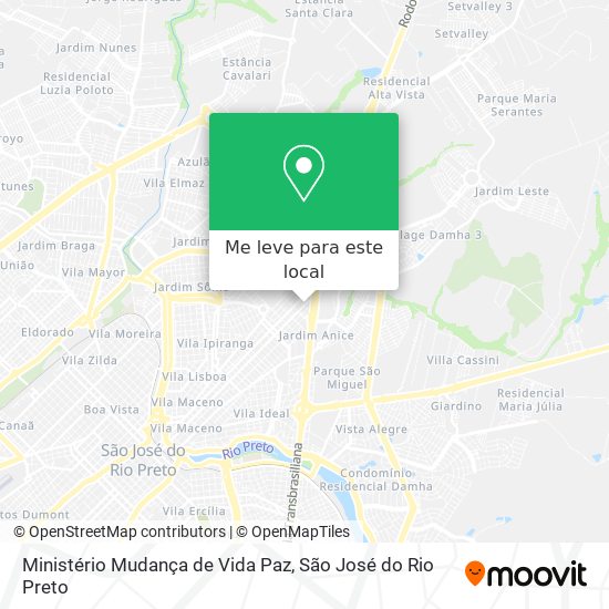 Ministério Mudança de Vida Paz mapa