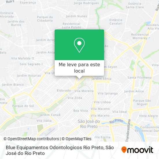 Blue Equipamentos Odontologicos Rio Preto mapa