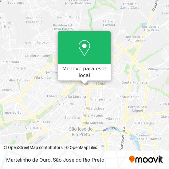 Martelinho de Ouro mapa