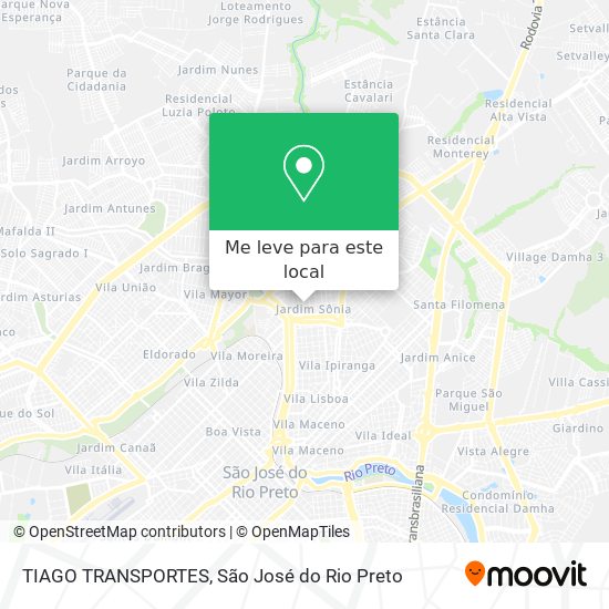 TIAGO TRANSPORTES mapa