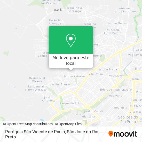 Paróquia São Vicente de Paulo mapa