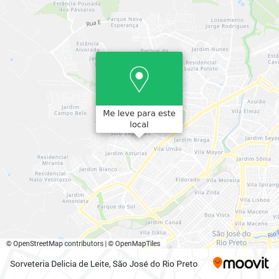 Sorveteria Delicia de Leite mapa