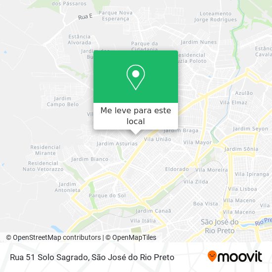 Rua 51 Solo Sagrado mapa