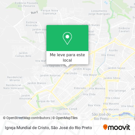 Igreja Mundial de Cristo mapa