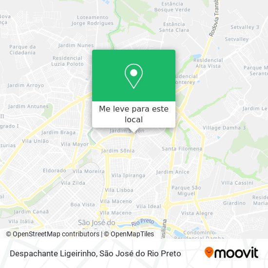 Despachante Ligeirinho mapa