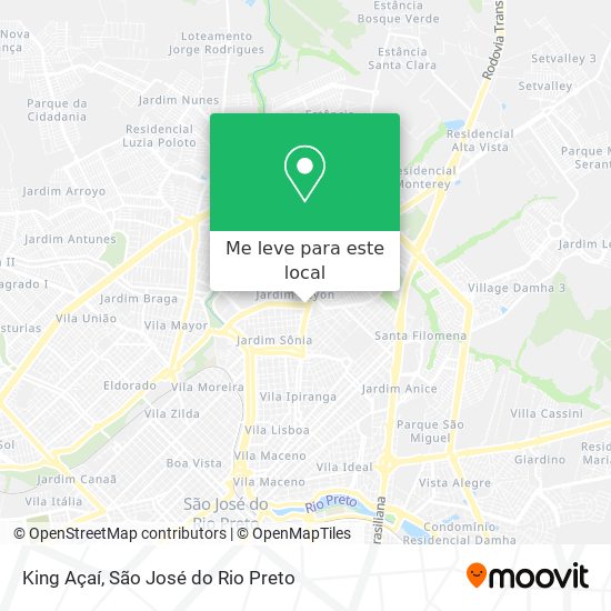 King Açaí mapa