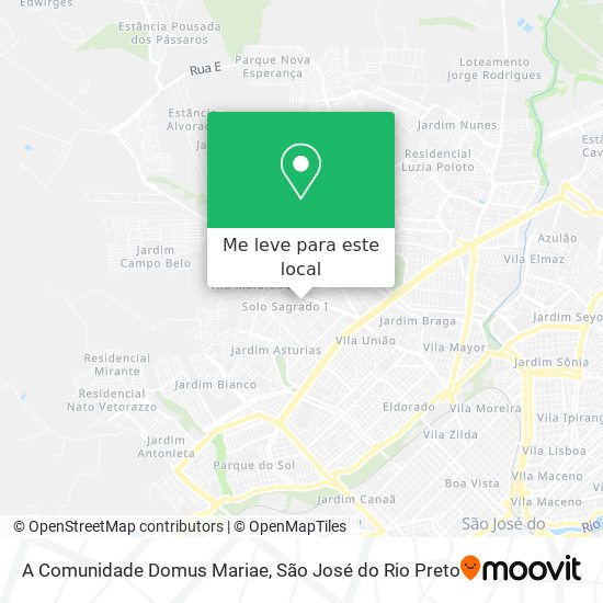 A Comunidade Domus Mariae mapa