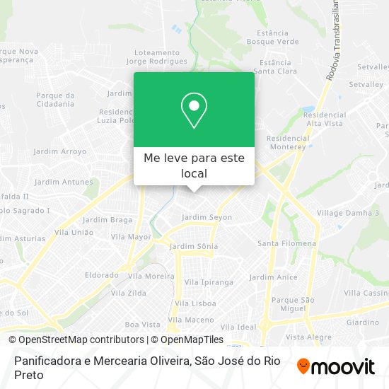 Panificadora e Mercearia Oliveira mapa