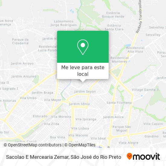 Sacolao E Mercearia Zemar mapa